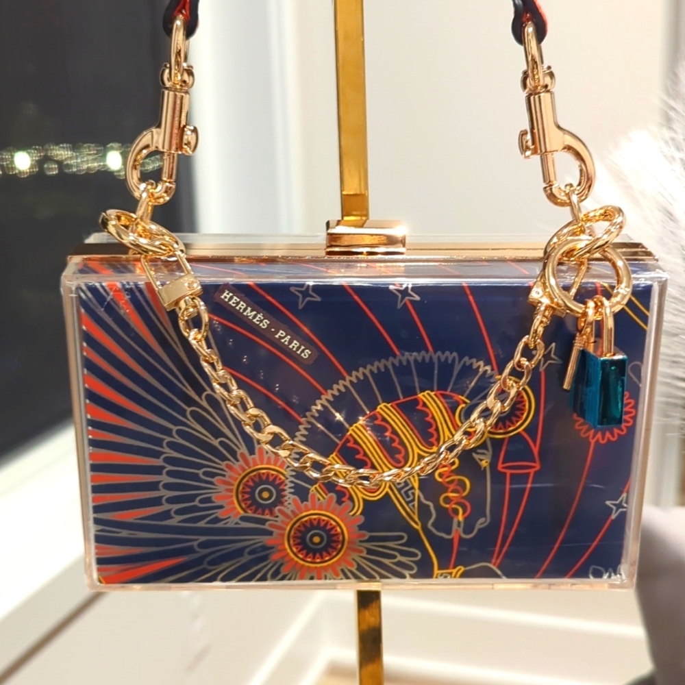 Hermes PAPER Shopping Bag UPCYCLED Novelty Clutch